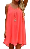Amstt Womens Summer Sexy Vibrant Color Chiffon Dress Bathing Suit Cover Up