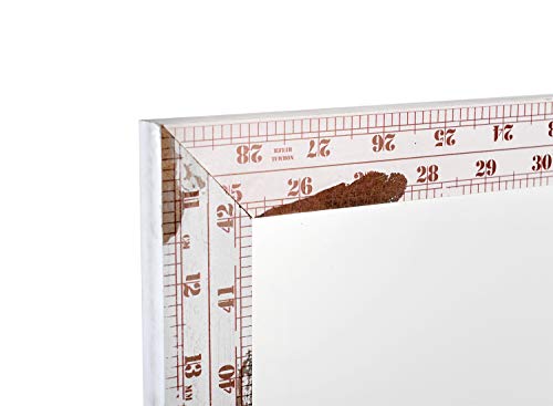 Magnetic Dry Erase Board - 4 THOUGHT 48x36 Inches Whiteboard, Wall-Mounted Magnetic Dry Erase Memo Bulletin Board with Vintage White Wooden Ruler Frame for Home Office Kitchen, 4 Magnets Included