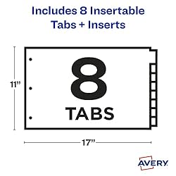 Avery Big Tab Insertable Plastic Dividers for 3