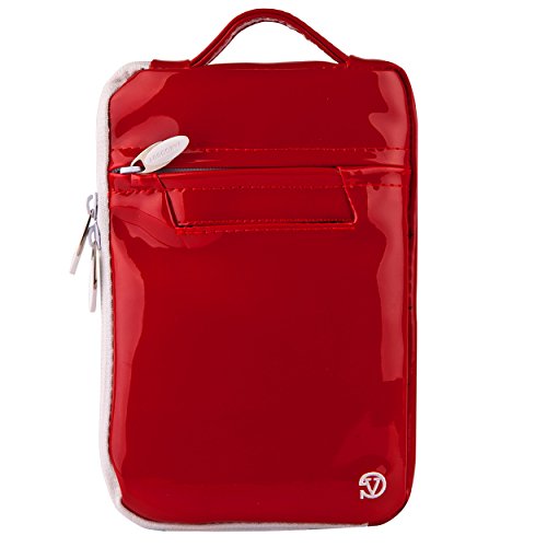 VG Red Patent Hydei Carrying Bag for MSI Primo 73 / Insignia NS-15AT07 Tablet