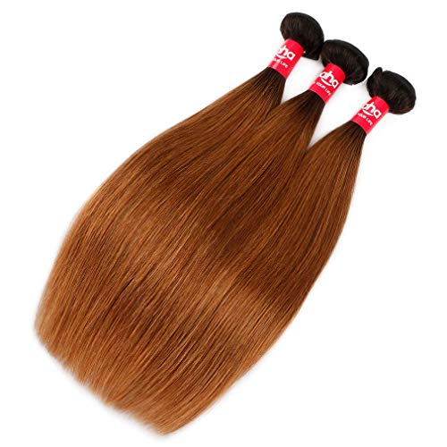 Haha-Straight-Ombre-Human-Hair-Bundles-with-Closure-1B30-Ombre-Brown-Colored-Bundles-with-Closure-24-26-28-22-Two-Tones-Ombre-Brazilian-Virgin-Hair-Weave-Medium-Auburn
