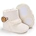 Meeshine Winter Warm Baby Boots Premium Soft Sole Prewalker Newborn Infant Boy Girl Crib Shoes Snow Boots(Medium / 6-12 Months,White 01)