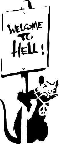 Banksy Ratte Graffiti Schablone Willkommen To Hell Ratte Wiederverwendbar Wohndeko Kunst Handwerk Malerei Schablone Halb Geschliffen Durchsichtig Schablone Xll 48x118cm Amazon De Baumarkt