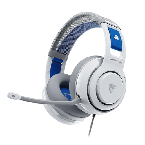 Turtle Beach Atlas 200 Wired Gaming Headset für PS5 and PS4 - offiziell lizenziert für PlayStation,Weiß