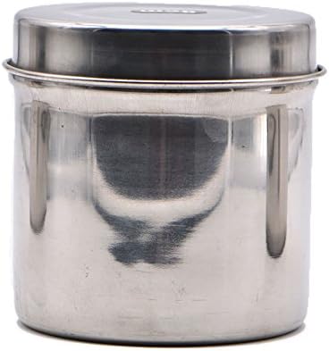 Oral Dentistry Stainless Steel Medical Alcohol Cotton Canister Sterilization Tank Cotton Jar Ointment Jar Surgical Accessories (Medium)