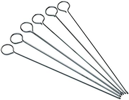 Keyi le Stylish and Easy To Clean 5 Pcs Flat BBQ Kebab Skewers (16cm)