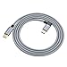 Type C Cable, CableCreation 4ft Right Angle USB-C to USB-C Braided Cable for New Macbook(Pro), Pixel C, Nexus 5X/6P, Lumia 950/950XL, Galaxy S8 edge and More, 1.2M/Space Gray with Aluminum Case