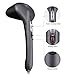 Naipo Handheld Massager Double Head Percussion Massager Electric with 6 Interchangeable Nodes,Heating Function and Variable Speeds for Back Neck Shoulder Arm Leg Body Pain Relief