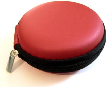 Red Carrying Case for Blueant Endure T2 T1 Q1 Q2 Z9 Z9i V1 Blue Ant Wireless Bluetooth Headset T-1 Q-2 Q-1 Z-9 Z-9i V-1 Endure Rugged Smart Bag Holder Pouch Hold Box Pocket Size Hard Hold Protection Protect Save + Black Sea International Logo Good Quality Micro Fiber Cleaning Cloth (random color)