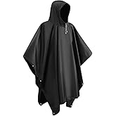 Rain Ponchos for Adults,Reusable Waterproof EVA Raincoats with Drawstring Hood & Sleeves,Lightweight Rain Gear for Men & Women,Perfect for Camping,Hiking,Travel,Outdoor Activities