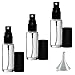 Riverrun Travel Perfume Cologne Atomizer Glass Bottle, Black Sprayer 5ml 1/6 oz Purse/Travel (Set of 3)