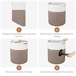 WISELIFE Storage Basket Large Cotton Rope Basket