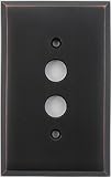 Classic Accents Oil Rubbed Bronze 1 Gang Push Button Light Switch Wall Plate