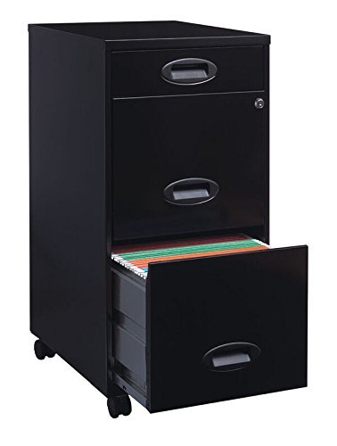 Lorell LLR17427 SOHO Mobile Cabinet, Black (Renewed)