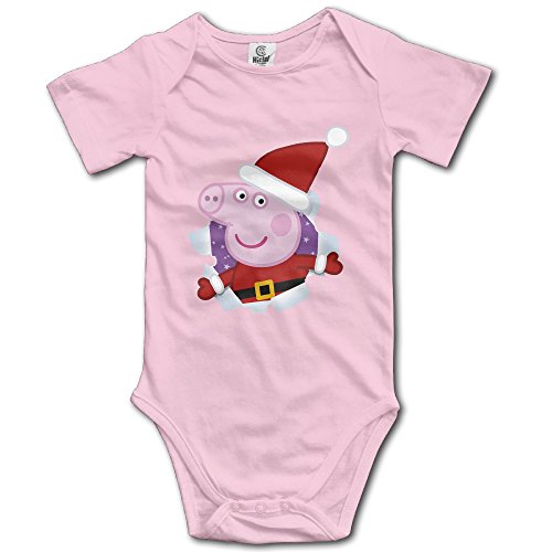 Peppa Pig Merry Christmas Costume Funny Bodysuits Funny Natural Organic Baby Onesie Newborn Boys Girls