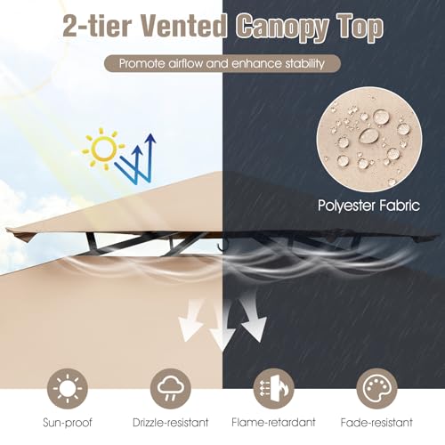 Tangkula 11x5 FT BBQ Grill Gazebo Review: Vented Canopy with Side Awning & Shelves image 13