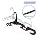 NICEDACK Premium Travel Hangers - 6 Pack Portable Folding Clothes Hangers - Super Bearing Collapsible Hanger Foldable Clothes Drying Rack for Travel, Indoor and Outdoor Use (Black&White)
