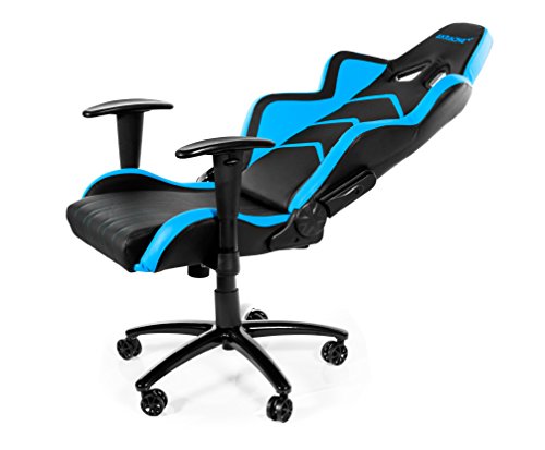 OpenWheeler AKRacing Racing Style Desk Office Gaming Chair with High Backrest, Recliner, Swivel, Tilt, Rocker and Seat Height Adjustment Mechanisms. PU Leather (Blue)