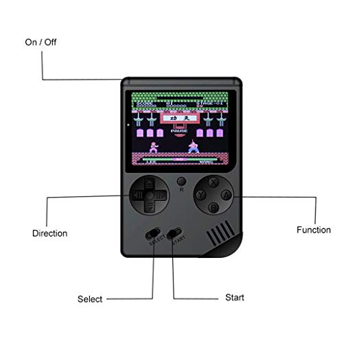 Mini Handheld Game Console Built-in 168 Retro Games 3 Inch Classic Game Player Support TV Out (Black) - Thumbnail 5