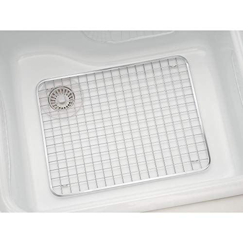 iDesign Gia Metal Sink Grid, NonSkid Sink Protector for Kitchen