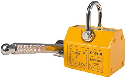 Steel Dragon Tools 220 LBS 100 KG Neodymium Lifting Magnet Magnetic Shop Crane Metal Lifting Hoist