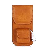 iPhone 7 Plus Case, Homelove Vertical Leather Case Holster Belt Clip Pouch with Earphone Holder for iPhone 7 Plus, iPhone 6S Plus, iPhone 6 Plus Brown (With A Shock-proof Rubber iPhone 7 Plus Case)