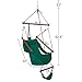ONCLOUD Upgraded Unique Hammock Hanging Sky Chair, Air Deluxe Swing Seat with Rope Through The Bars Safer Relax with Fuller Pillow and Drink Holder Beech Wood Indoor/Outdoor Patio Yard 250LBS Green