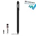 Surface Pen, Ciscle Active Stylus Pen with 1024 Levels of Pressure Sensitivity and Aluminum Body for Microsoft Surface Pro(2017), Surface Pro 4/ Pro 3/ Laptop/ Book/ Studio and Surface 3-(Black)