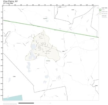 Amazon.com: ZIP Code Wall Map of Pine Plains, NY ZIP Code Map Not