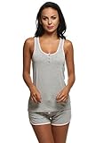 Ekouaer Womens Pajamas Short Sets Sexy Pj Sleepwear Soft Loungewear (Gray, Small)