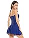 Ekouaer Women’s Polka Dot Halter Push Up One Piece Swimdress Swimsuit