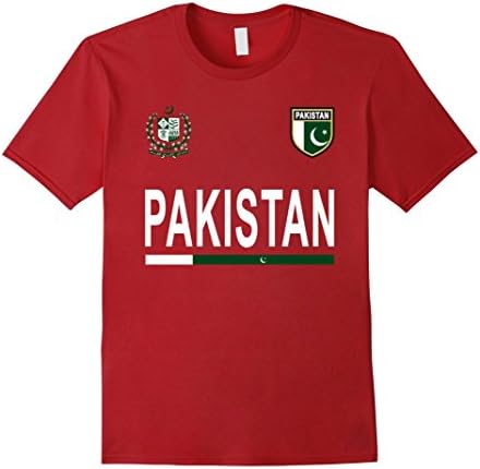 Mens Pakistan Cheer Jersey 2017 - Football Pakistani T-Shirt XL Cranberry
