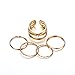 FINETOO 5Pcs Midi Ring Set Gold Finger Stackable Rings Set for Women/Girl¡­