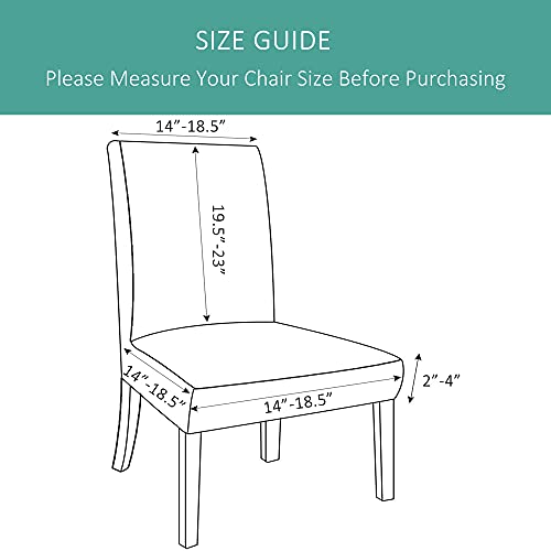 ZHZJ Chair Cover for Dining Room Set of 4，Dining Chair Slipcovers，Parsons Dining Chair Seat Covers for Kitchen Stretch Removable Washable，Beige 4