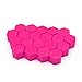 uxcell 20Pcs 19mm Pink Luminous Car Wheel Lug Nut Bolt Hub Screw Cover Protective Cap