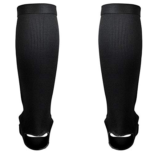 Combat Corner Slip On Elastic Muay Thai Shin Guards Kickboxing, MMA