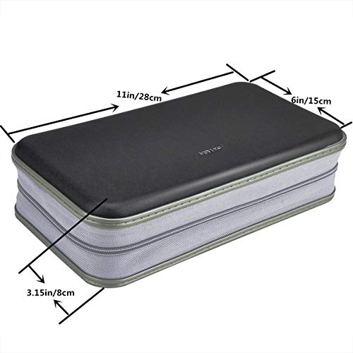 CD DVD Wallet, Wismart 96 Capacity Heavy Duty Sturdy DVD Storage Hard Shell CD Disk Holder DVD Case VCD Wallets Blu-ray Media Case Storage Holder Organizer Wallet,96 Capacity (Black)