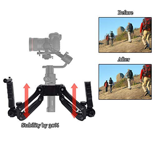 STARTRC Ronin S Z Axis Flexiable Damping Spring Dual Handle Grip Bracket for Ronin S,MOZA Air 2, ZHIYUN Crane 2/Plus/V2 FEIYU AK2000/4000 and More 3 Axis Gimbal Stabilizer