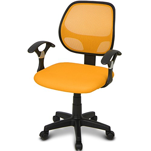 Miadomodo-Sedia-girevole-cameretta-bambini-con-schienale-in-rete-arancione