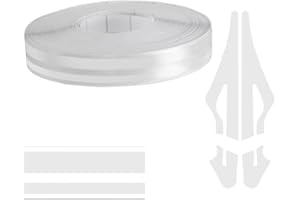 KITUREK 32Ft Car Pinstriping Tape, Vinyl Pin Striping Decals Car Trim Stripe Tape DIY Stickers, Universal Car Hood Body Side Stripe Glossy for Auto Motorcycle Home Door Musical Instrument (White)