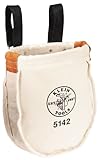Klein Tools 5142P Canvas Utility Bag with Interior Pocket, Made of Heavy No. 8 Natural Canvas and Reinforced Rope Top