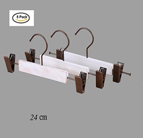 OOFAY 5pcs Vintage White Hanger Wooden Trouser/clothesing Hangers for Kids Clothes, b