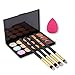 U-beauty(TM) 15 Colors Contour Face Cream Makeup Concealer Palette + 4pcs Powder Brushes With Free Makeup Sponge Blender (Eyebrush+Palette Set)