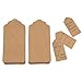 eKingstore 100PCS Wedding Retangle Kraft Paper Tag Bonbonniere Favor Gift Tags with Jute Twines (Brown)