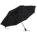 HQdeal Automatic Compact Travel Umbrella with Reverse and Safe Lock Design, Teflon 210T Auto Open Close Folding Strong Windproof Umbrella Black