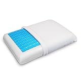 PharMeDoc Memory Foam Pillow w/ Cooling Gel - Orthopedic Support Pillow Designed for Maximum Comfort and Pain Relief - Hypoallergenic Material - Washable Pillow Cover (1)