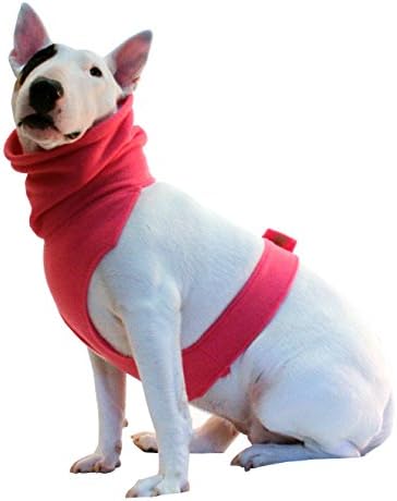 The Doggy Dickey Fleece Neck and Chest Warmer for Large Dogs, Large, Pink