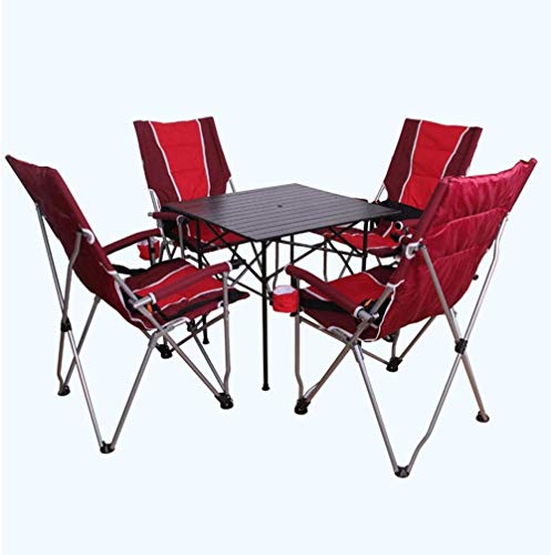 NHY Garten tragbarer Hocker klappbarer Reisestuhl, Fußstütze Außenterrasse Camping Wandern Angelsitz,A – Bild 6