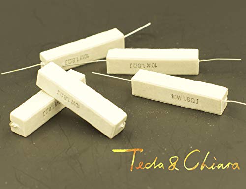 Batcus 10Pcs 10W 200R 220R 240R 200ohm 220ohm 240ohm 200 220 240 5% Cement Ceramic Power Horizontal Resistor Resistance R Ohm - (Value of Resistance: 240R)