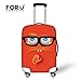 For U Designs 20/24/28 Inch Cute Emoji Smile Face Design Soft Luggage Cover for School Teens